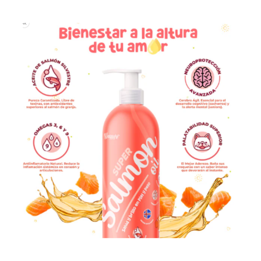 ACEITE DE SALMÓN HEMP 375 MG WAGGYS