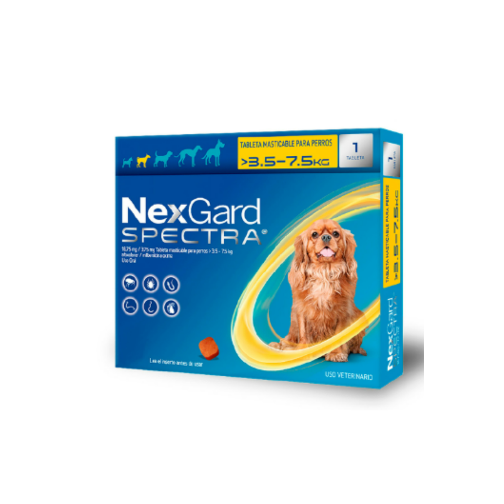 TABLETA ANTIPULGAS PERRO SMALL NEXGARD SPECTRA