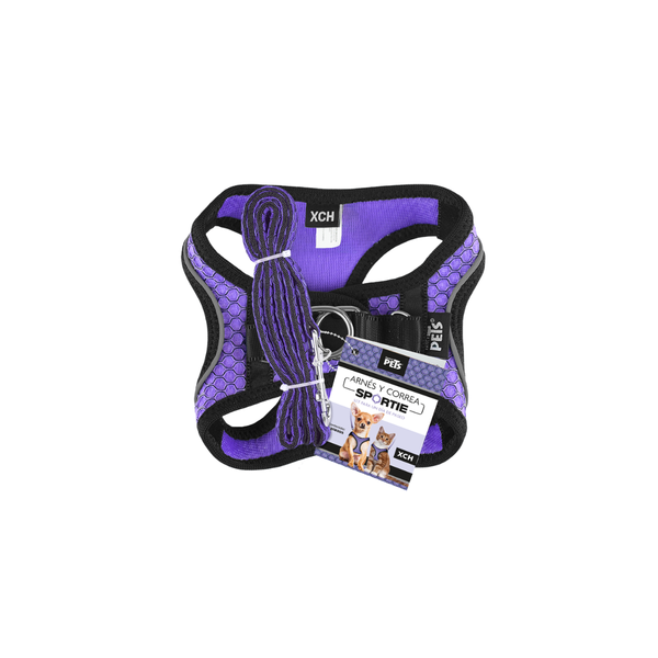 SET ARNES Y CORREA VIOLETA FANCY PETS