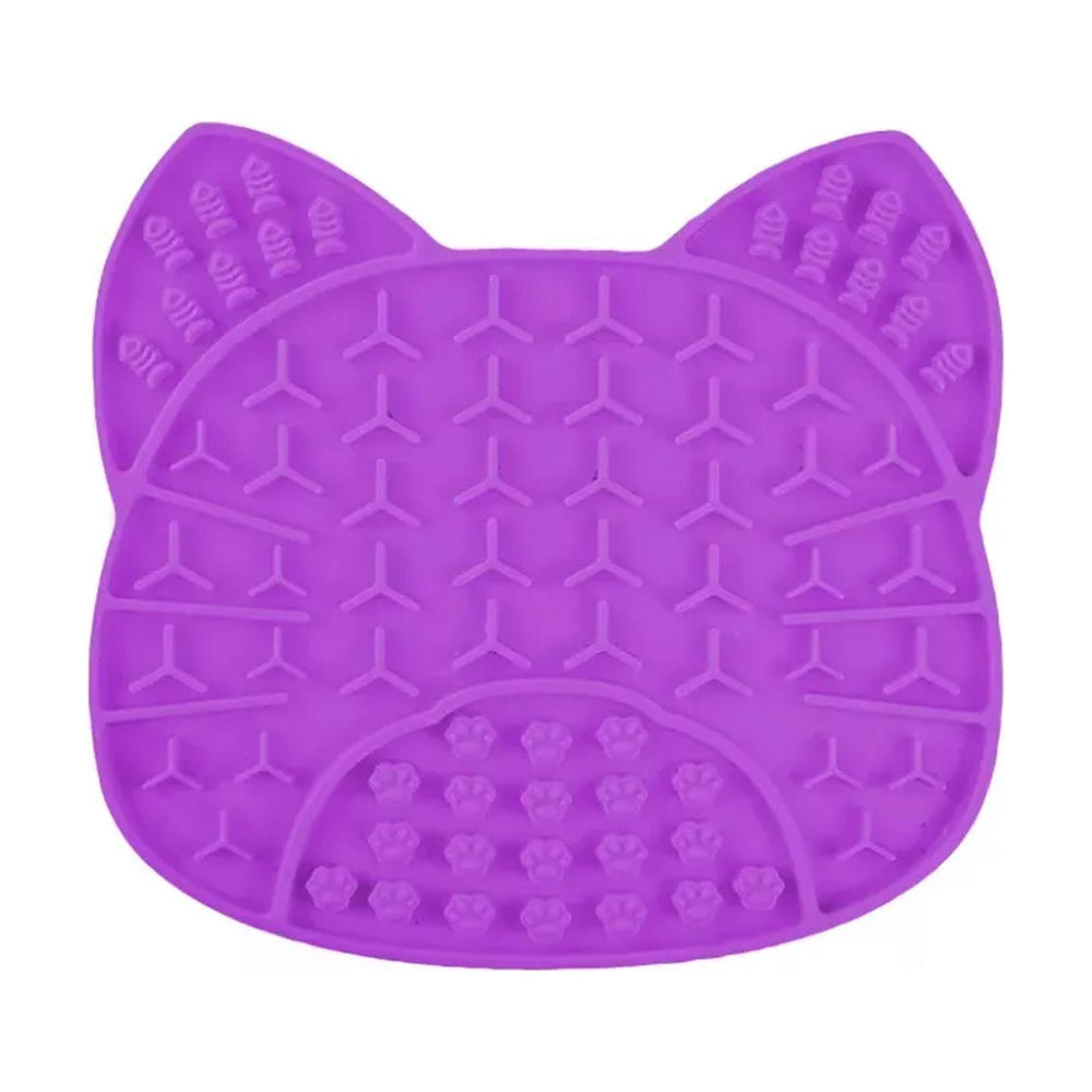 Fancy Pets tapete de silicón para lamer con espátula, modelo gato