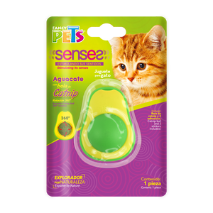 JUGUETE AGUACATE CON BOLA DE CATNIP PARA  GATO PLAY FANCY PETS