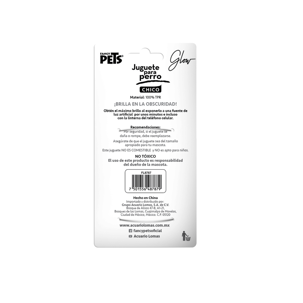 JUGUETE PESA CHICO GLOW FANCY PETS