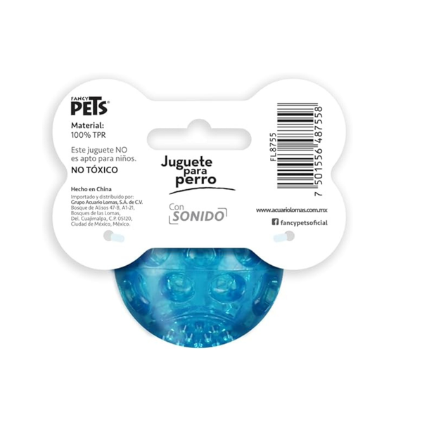 JUGUETE PELOTA FLEXIBLE CHICA CON SONIDO FANCY PETS
