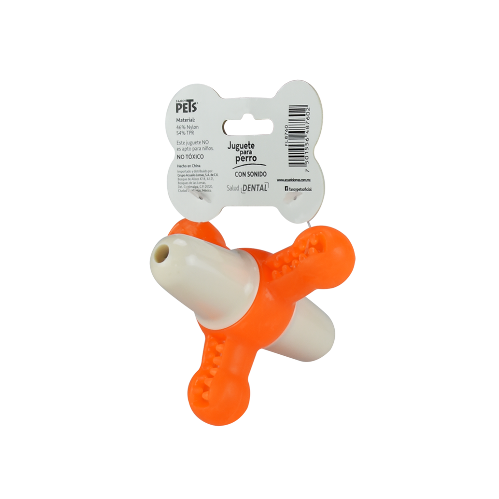 JUGUETE MATATENA DENTAL CON SONIDO FANCY PETS