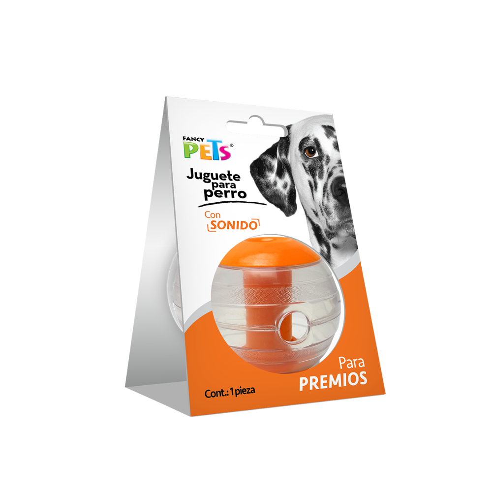 JUGUETE PELOTA CON SONIDO PARA PREMIOS FANCY PETS