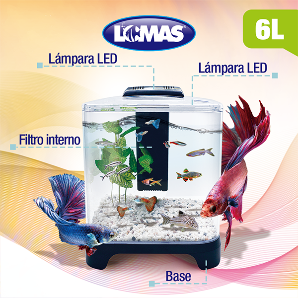 MINI ACUARIO DE 6 LITROS LOMAS