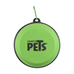 Fancy Pets plato plegable de silicón para viaje para perro y gato