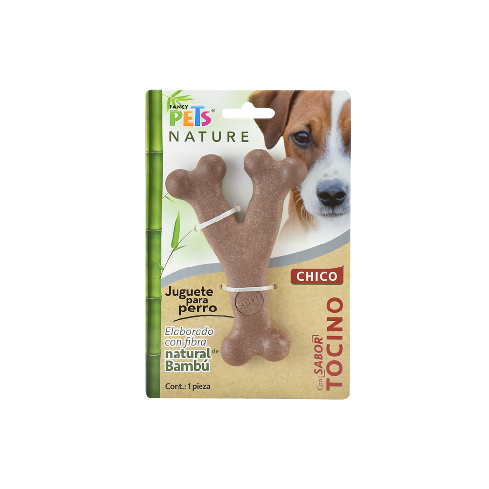 JUGUETE HUESO CHICO TRIPLE DE BAMBU SABOR POLLO FANCY PETS