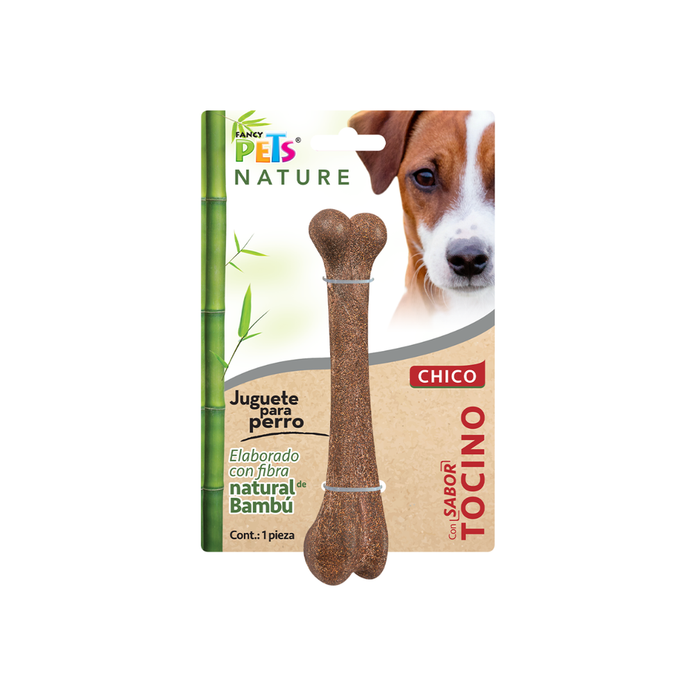 JUGUETE HUESO BAMBU SABOR TOCINO FANCY PETS