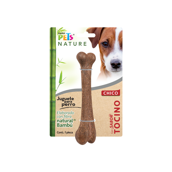 JUGUETE HUESO BAMBU SABOR TOCINO FANCY PETS
