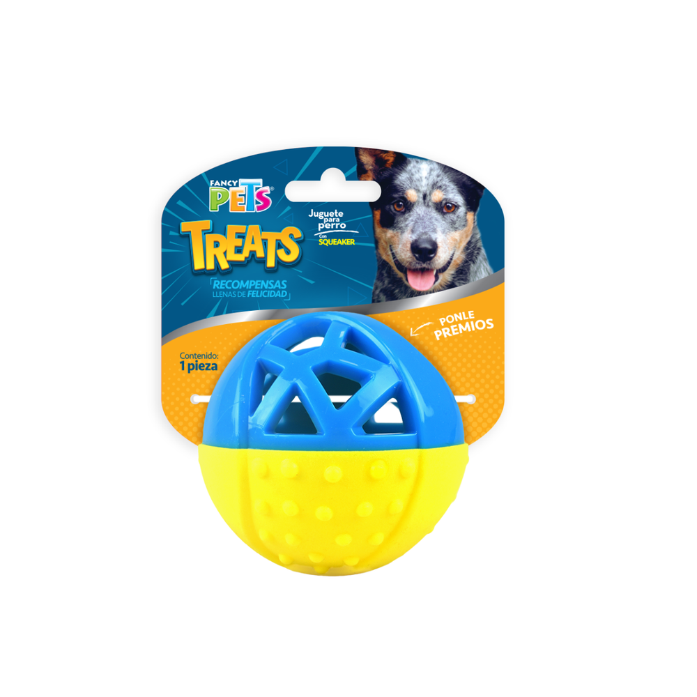 JUGUETE PELOTA INTERACTIVA PARA PREMIOS FANCY PETS