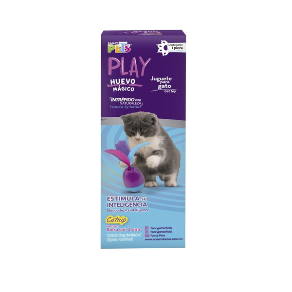 JUGUETE HUEVO MAGICO CON CATNIP PARA GATO FANCY PETS