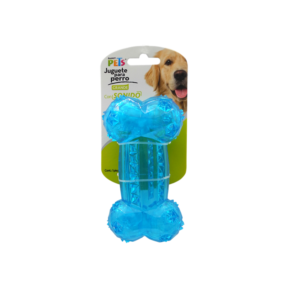 JUGUETE HUESO PRISMA GRANDE CON SONIDO FANCY PETS