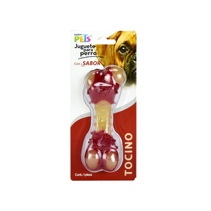 JUGUETE HUESO MED SABOR TOCINO FANCY PETS