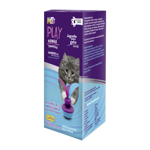 JUGUETE HONGO TRAVIESO CON CATNIP PARA GATO PLAY FANCY PETS
