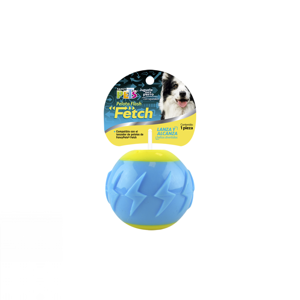 PELOTA FLASH CON SONIDO FANCY PETS