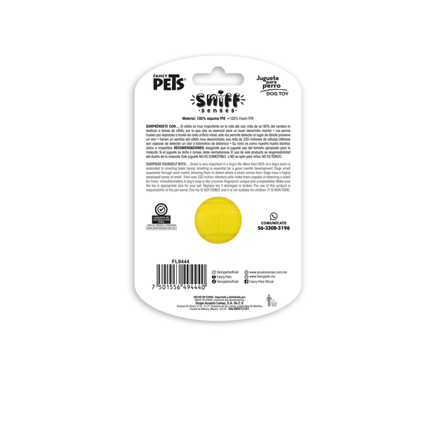 JUGUETE PELOTA CON AROMA MANGO SNIFF FANCY PETS