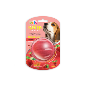 JUGUETE PELOTA CON AROMA FRESA SNIFF FANCY PETS