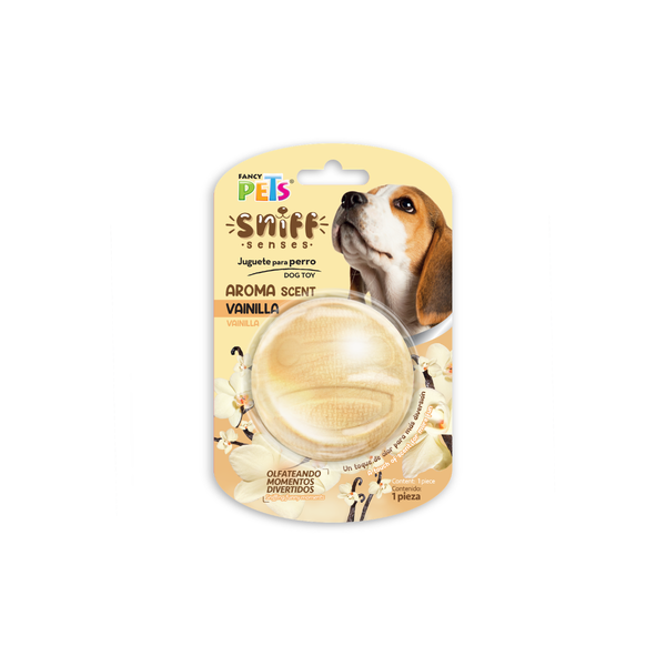 JUGUETE PELOTA CON AROMA VAINILLA SNIFF FANCY PETS