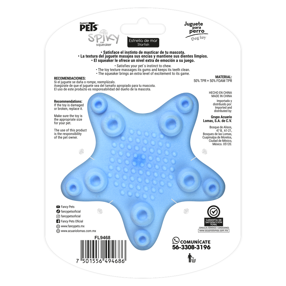 JUGUETE ESTRELLA DE MAR SPIKY FANCY PETS