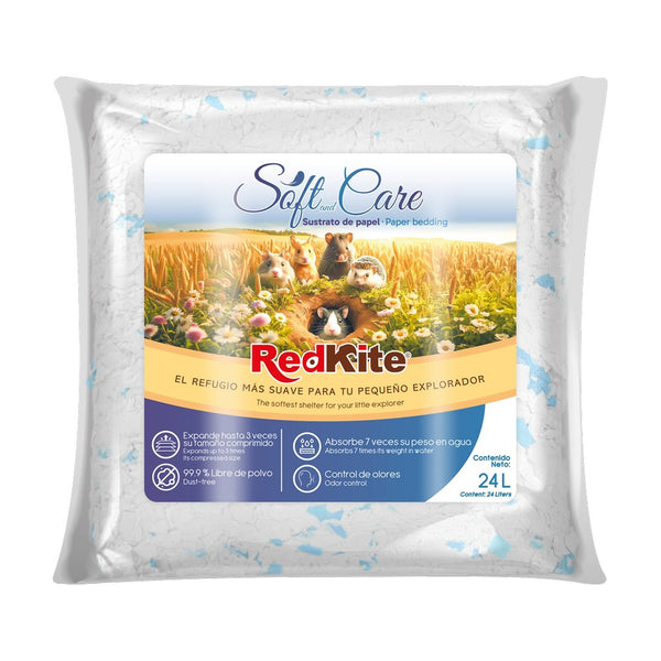 RedKite Soft Care sustrato de papel para pequeñas mascotas, 24 L