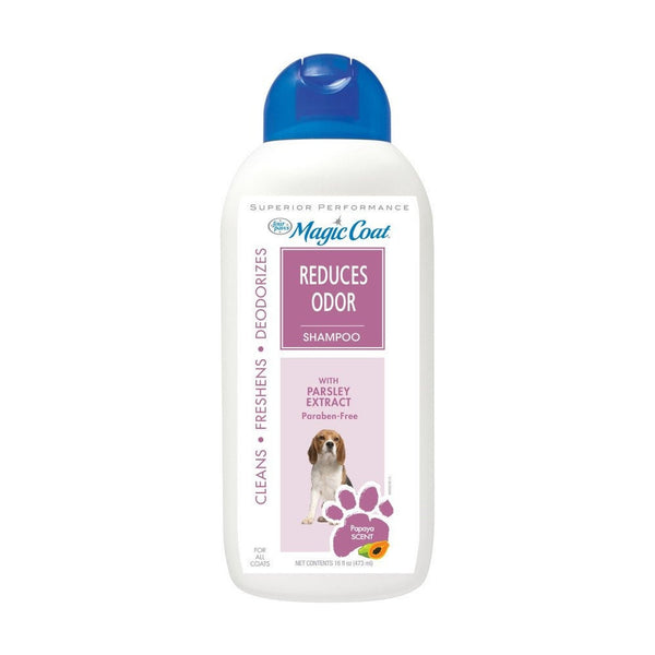 Four Paws Magic Coat shampoo reduce olores para perro, aroma papaya