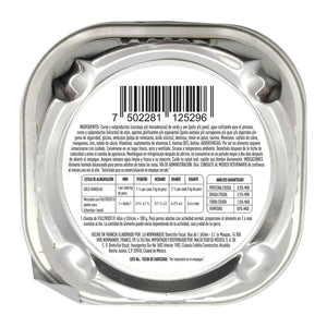 FullTrust alimento húmedo paté para perro adulto, atún y cítricos, 100 g, reverso con ingredientes y guía
