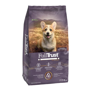 FullTrust Cachorro Razas Pequeñas alimento seco para cachorro miniatura y pequeño, pollo y res, 2 kg, vista lateral