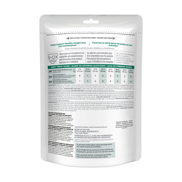 Hill's Prescription Diet Metabolic premios para perro control de peso, 340 g