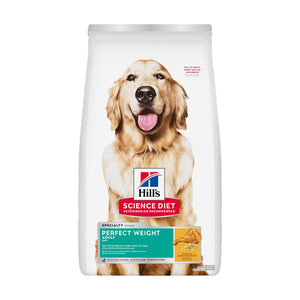 Hill's Science Diet Perfect Weight alimento seco para perro adulto control de peso, pollo y arroz integral, 1.81 kg
