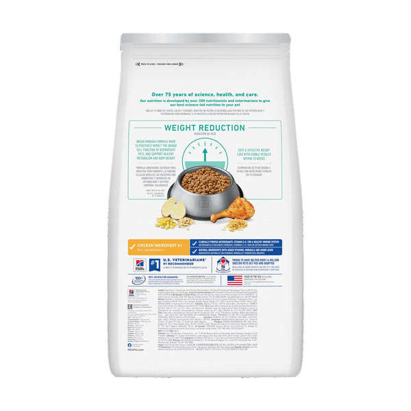 Hill's Science Diet Perfect Weight alimento seco para perro adulto control de peso, pollo y arroz integral, 1.81 kg