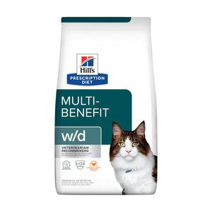 Hill's Prescription Diet w/d Multi-Benefit alimento seco para gato control de peso y glucosa, pollo, 3.85 kg