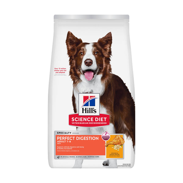 Hill's Science Diet Perfect Digestion alimento seco para perro adulto cuidado digestivo, pollo y cebada