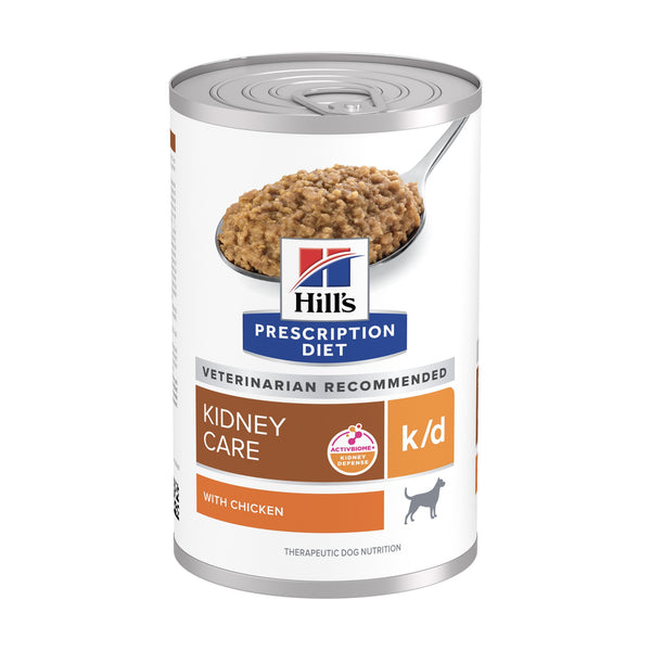 Hill's Prescription Diet k/d alimento húmedo para perro cuidado renal, pollo, 370 g