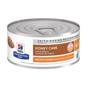 Hill's Prescription Diet k/d alimento húmedo para gato cuidado renal, paté con pollo, 156 g