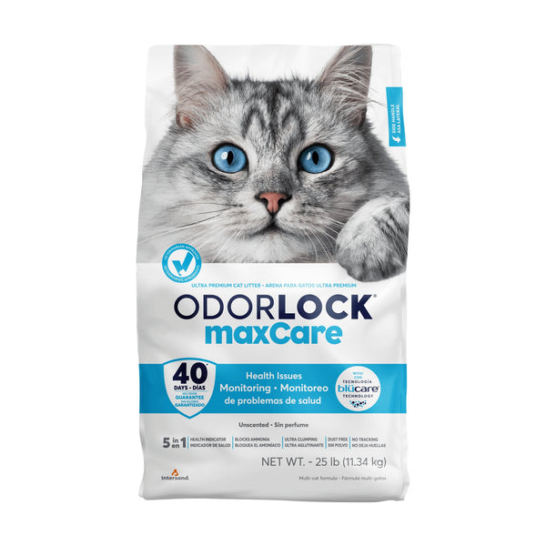 Intersand OdourLock maxCare arena aglutinante sin aroma con indicador de salud para gato, 25 lb (11.34 kg)