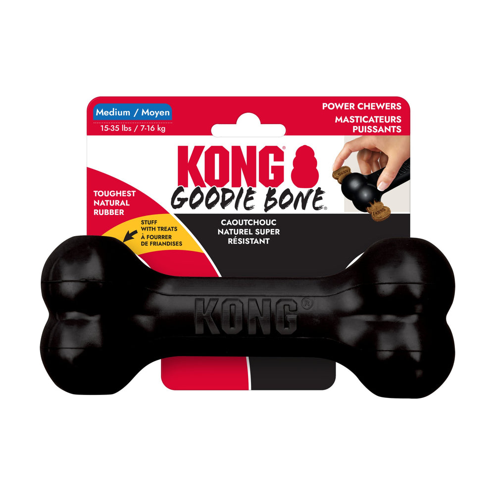 KONG Extreme Goodie Bone hueso de hule rellenable para perro muy mordelón