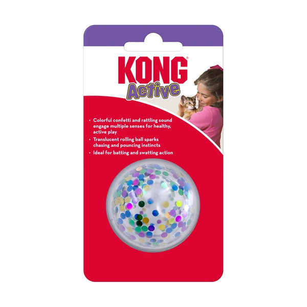 KONG Cat Active pelota de confeti con sonaja para gato