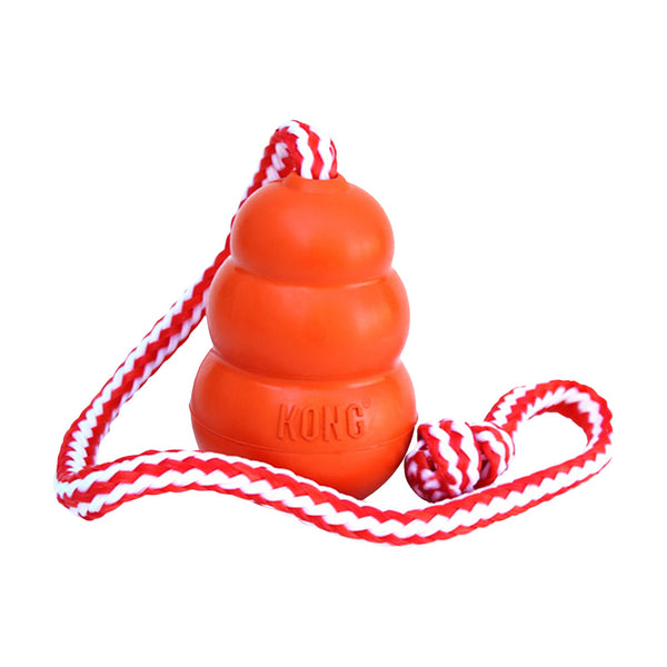 KONG Aqua juguete flotante con cuerda para perro, mediano