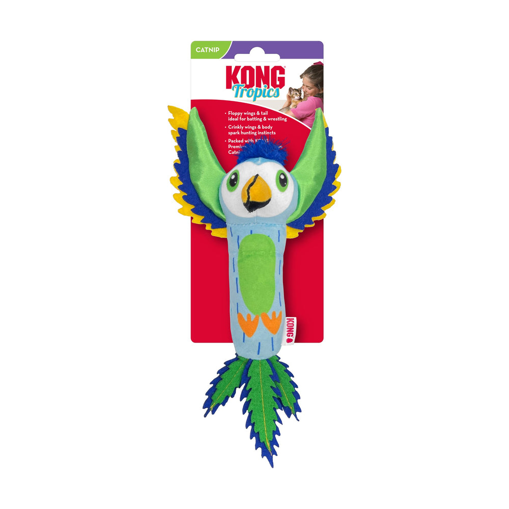 KONG Tropics ave de peluche con catnip para gato