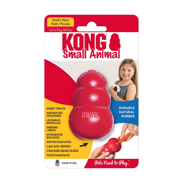 KONG Small Animal juguete rellenable de hule para pequeñas mascotas, chico