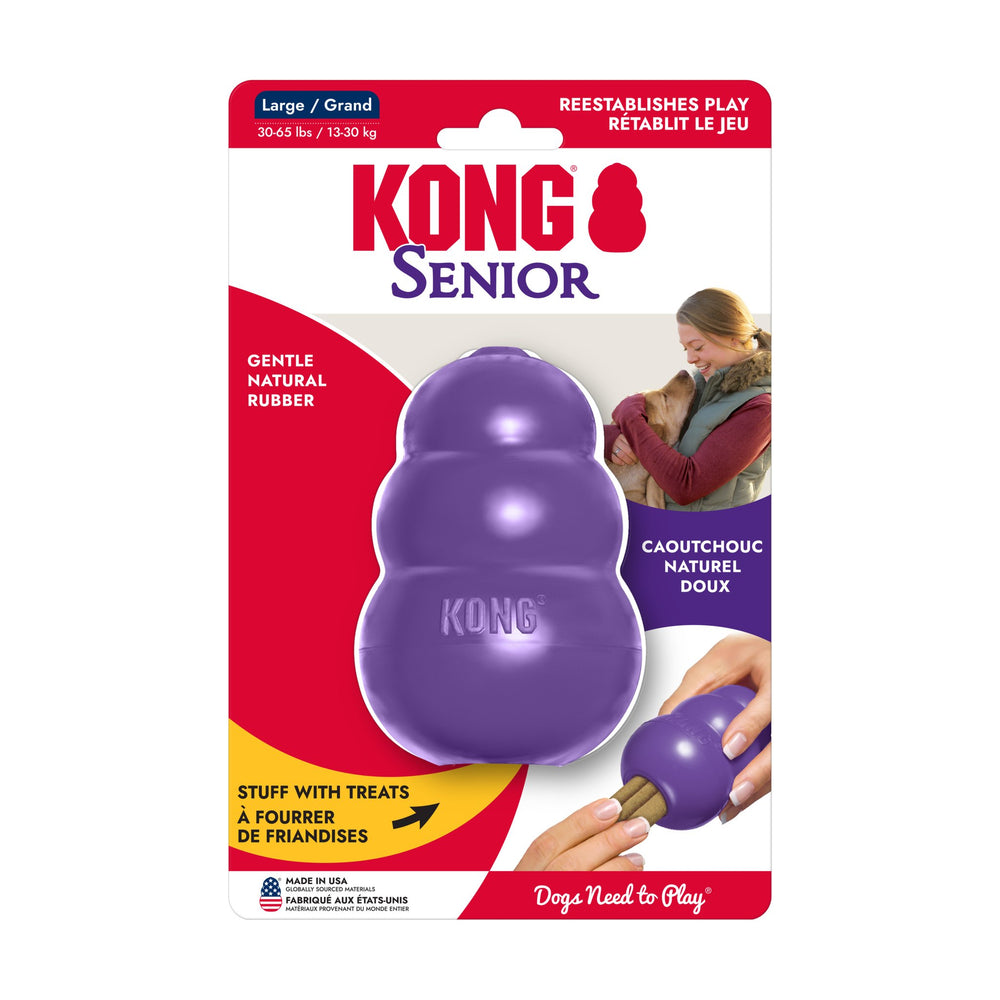KONG Senior juguete rellenable de hule suave para perro senior