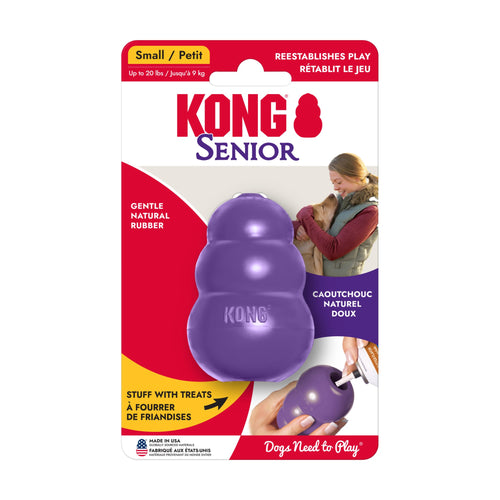 KONG Senior juguete rellenable de hule suave para perro senior