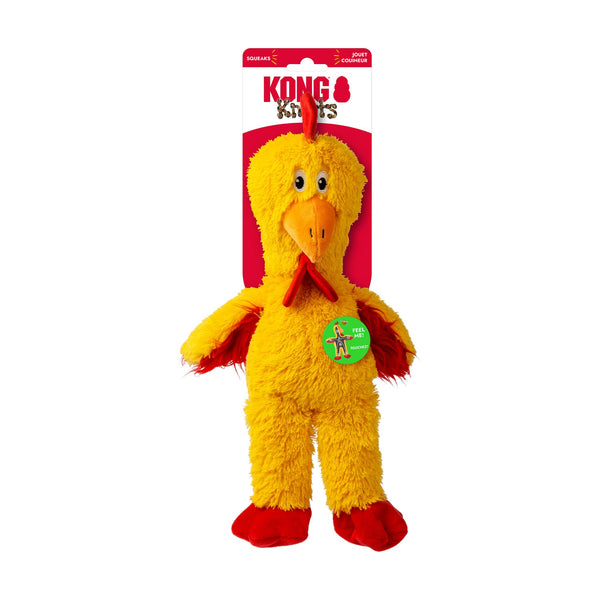 KONG Knots Chicken pollo de peluche con cuerda interna para perro