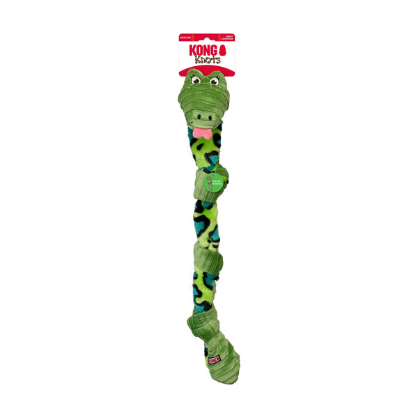 KONG Knots Snake serpiente de peluche con cuerda interna para perro, mediana/grande