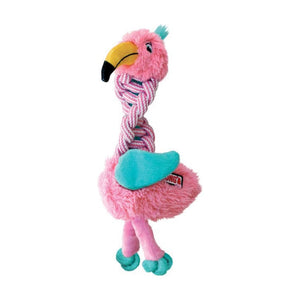 KONG Knots Twists peluche con cuello de cuerda trenzada para perro, chico/mediano