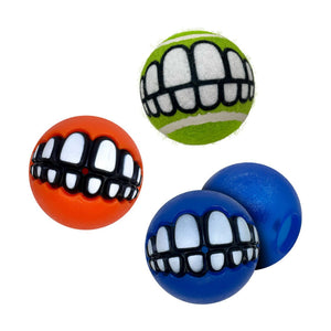 KONG Grinz pelotas variadas con diseño de sonrisa para perro