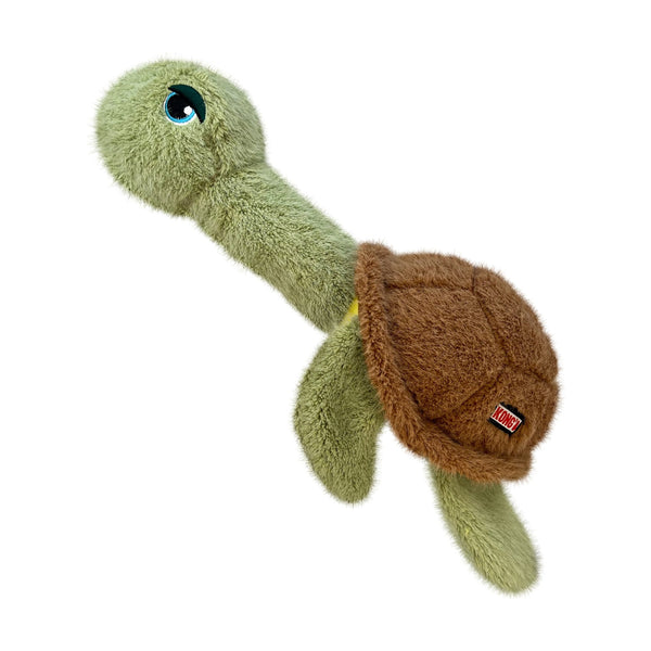 KONG Scruffs peluche de cuello largo con chifle para perro, mediano/grande