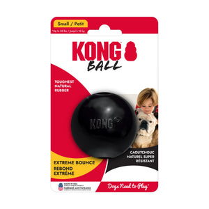 KONG Extreme Ball pelota de hule negro con orificio para perro