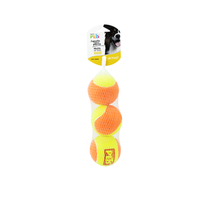 JUGUETE PELOTA MEDIANA DE TENIS BICOLOR FANCY PETS